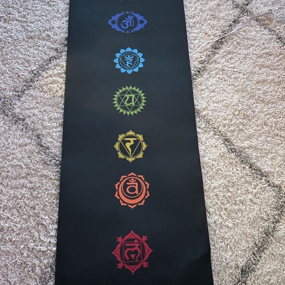 🆕GAIAM Black Chakra Yoga Mat - Picture 6 of 10